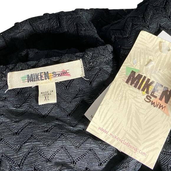 MIKEN NWT Tie-Waist Chevron-Knit Cover Up XL - Picture 6 of 7